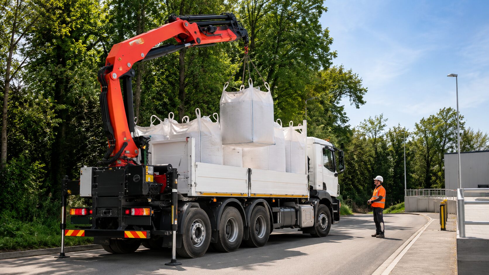 Transport de big-bags de matériaux par TWIN Transport Levage